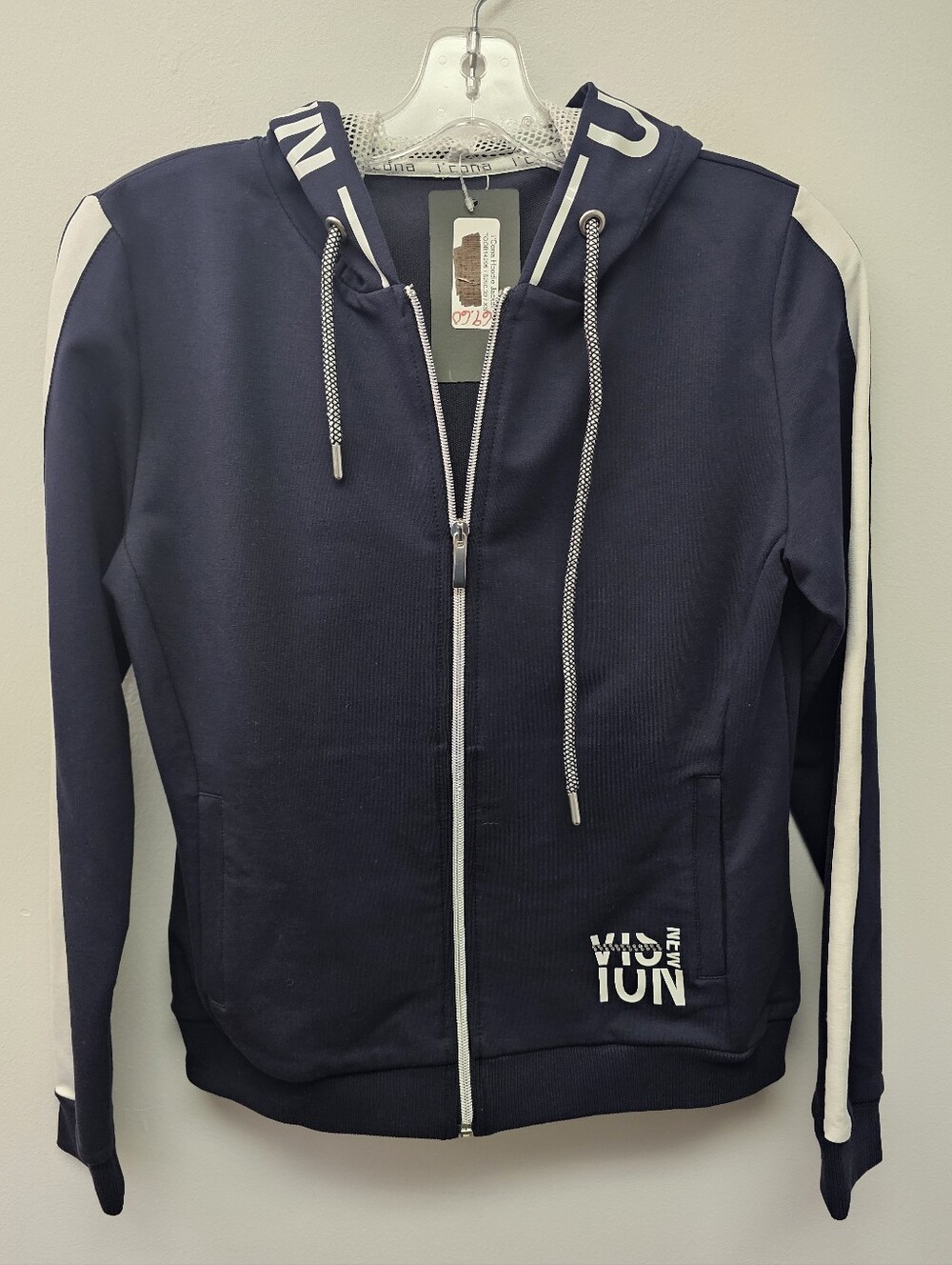 I'Cona Hoodie Jacket - Dark Blue with White Trim
